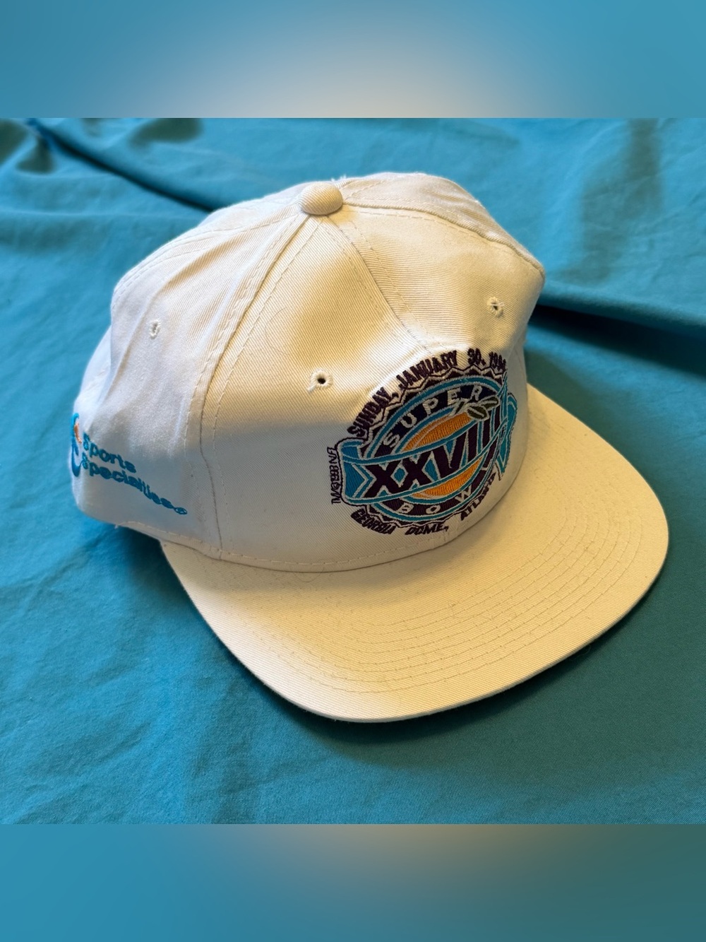 White Super Bowl XXVIII SnapBack cap hat Sports Specialties